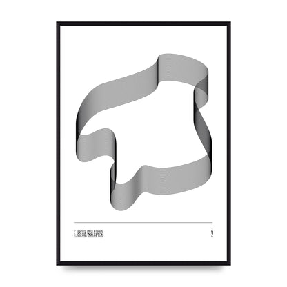 Liquid Shapes Two Printed Poster - A2 framed