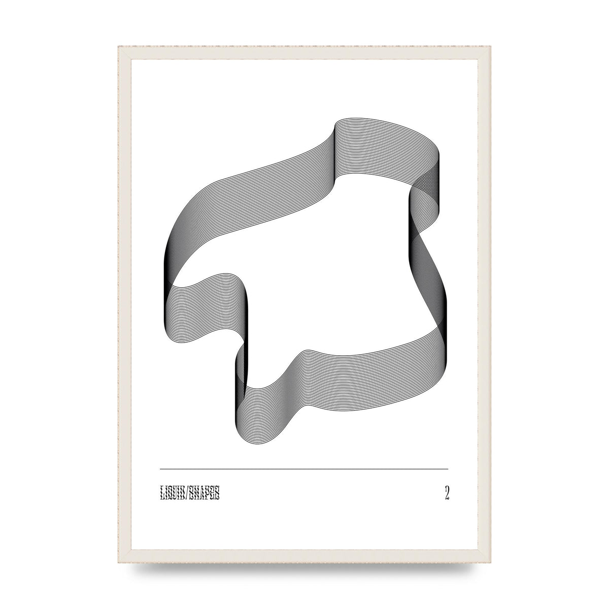 Liquid Shapes Two Printed Poster - A2 framed