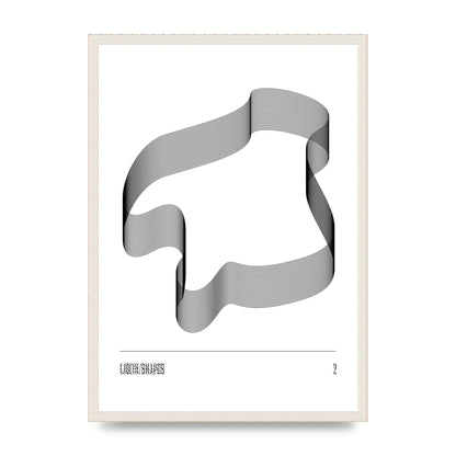Liquid Shapes Two Printed Poster - A2 framed