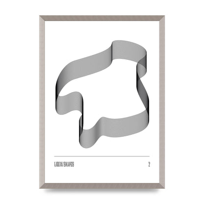 Liquid Shapes Two Printed Poster - A2 framed