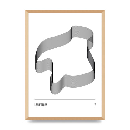 Liquid Shapes Two Printed Poster - A2 framed