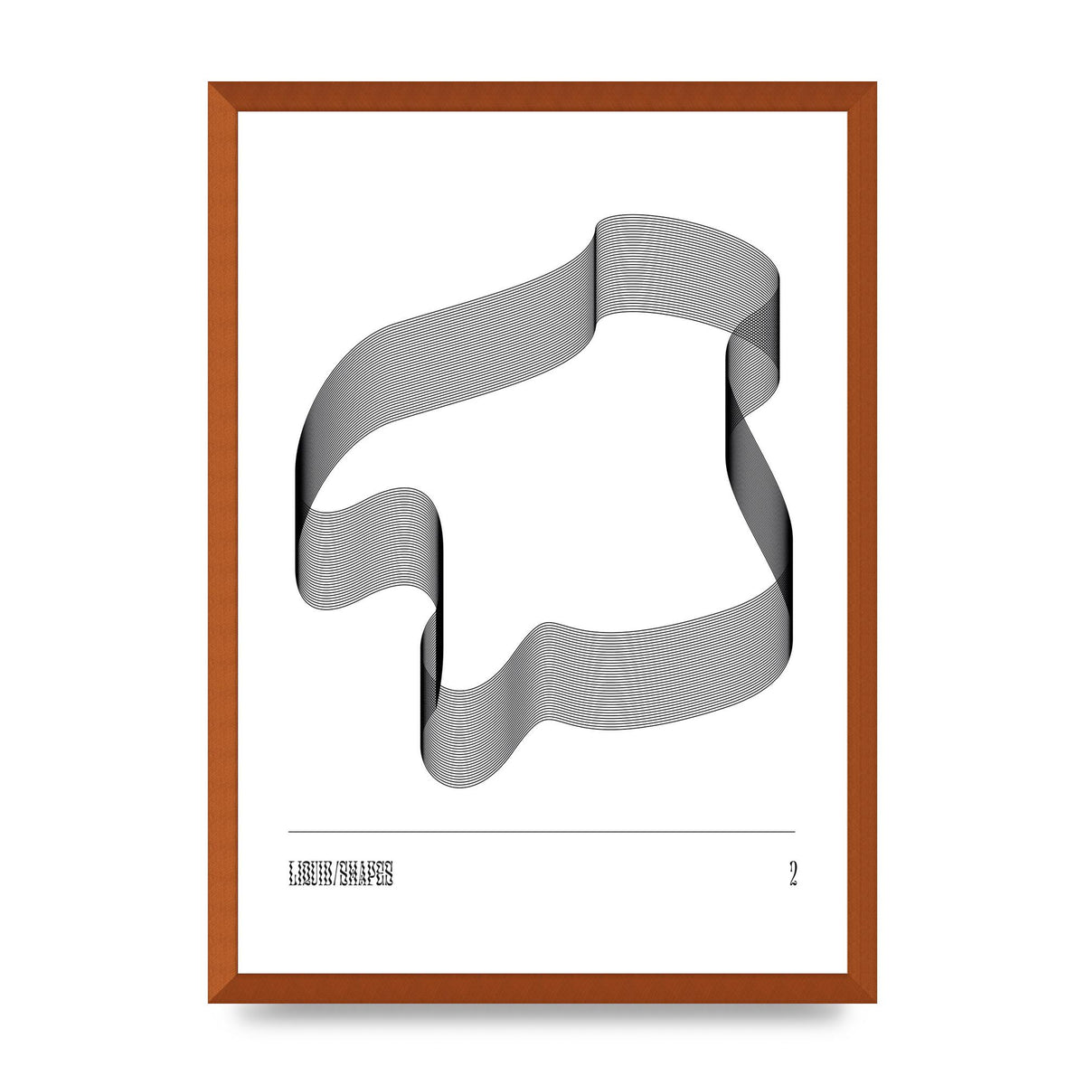 Liquid Shapes Two Printed Poster - A2 framed