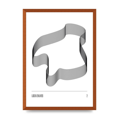 Liquid Shapes Two Printed Poster - A2 framed