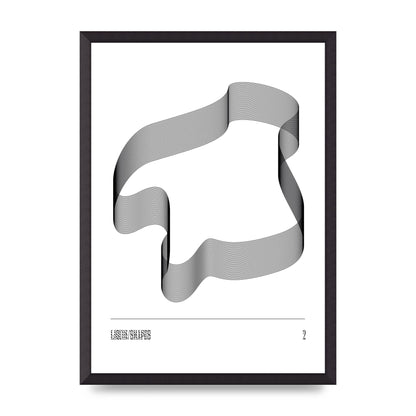 Liquid Shapes Two Printed Poster - A2 framed