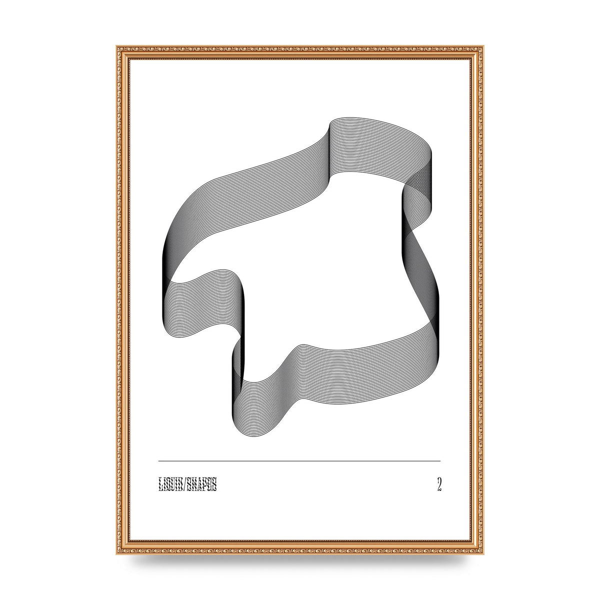 Liquid Shapes Two Printed Poster - A2 framed