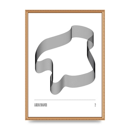 Liquid Shapes Two Printed Poster - A2 framed