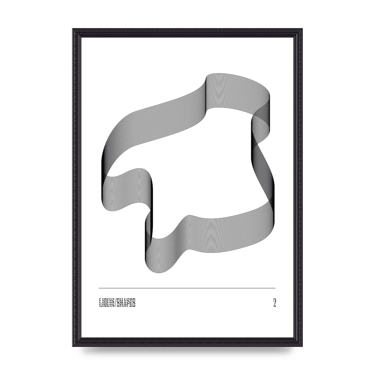 Liquid Shapes Two Printed Poster - A2 framed