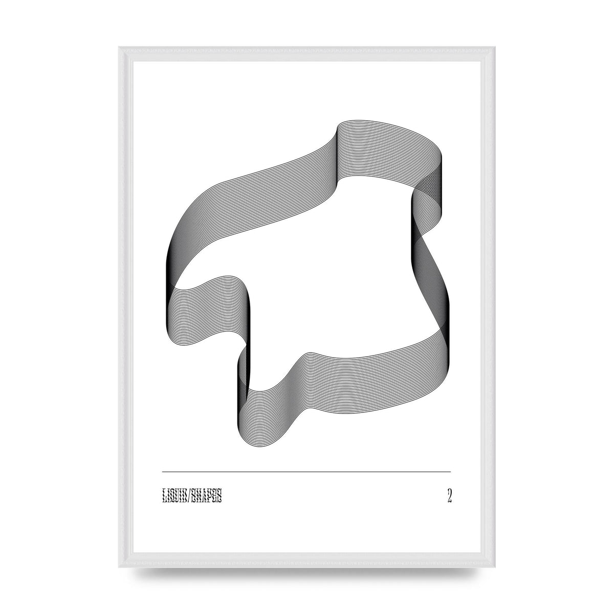 Liquid Shapes Two Printed Poster - A2 framed