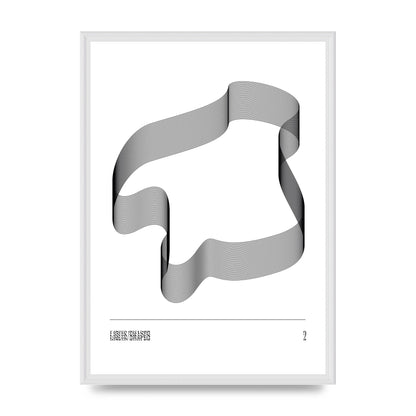 Liquid Shapes Two Printed Poster - A2 framed