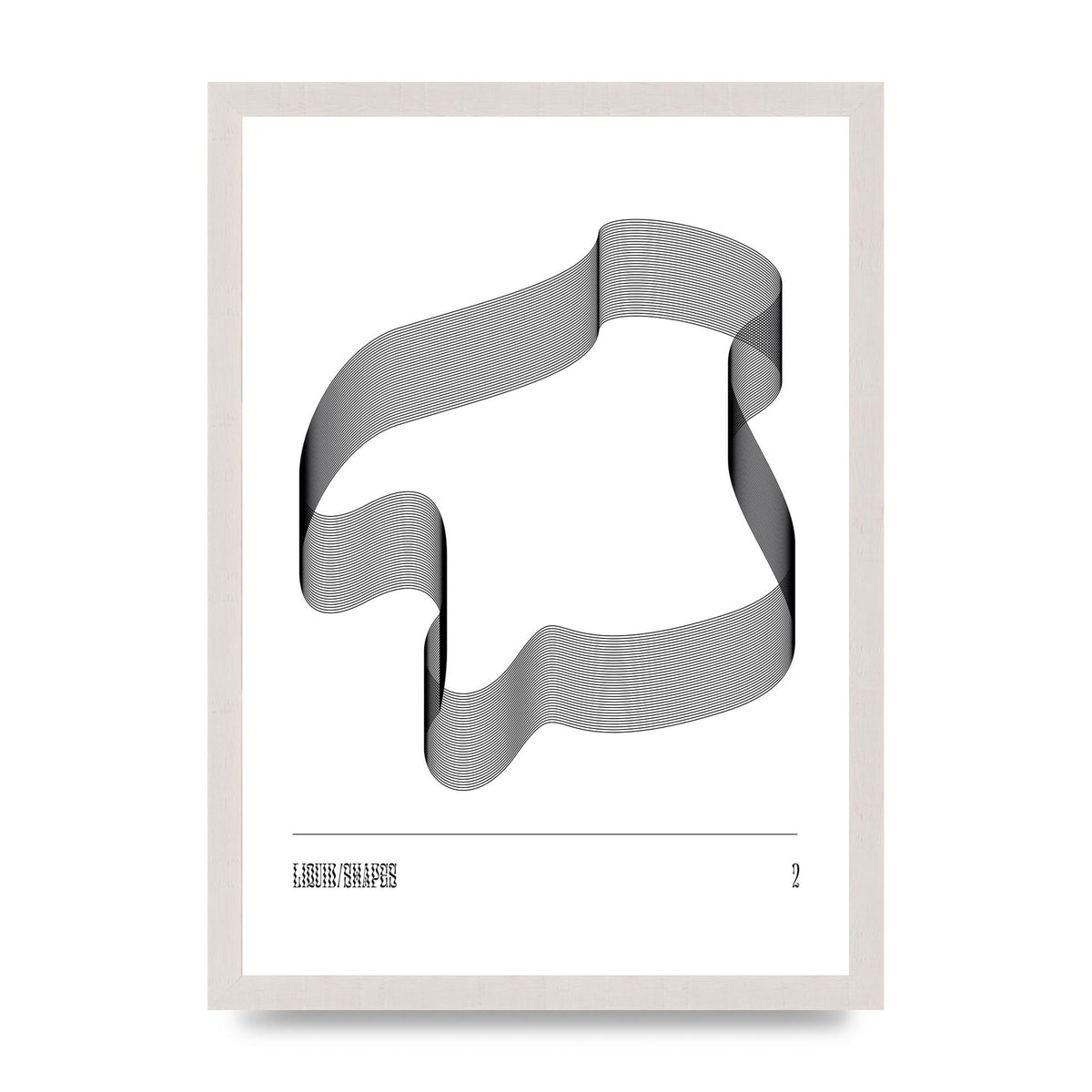 Liquid Shapes Two Printed Poster - A3 framed