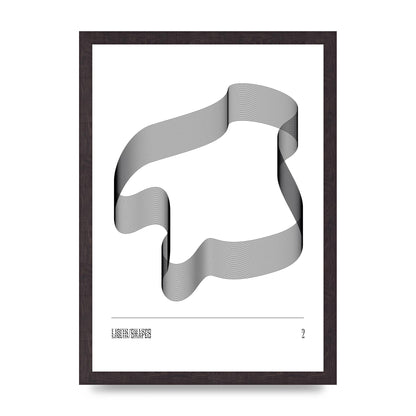 Liquid Shapes Two Printed Poster - A3 framed
