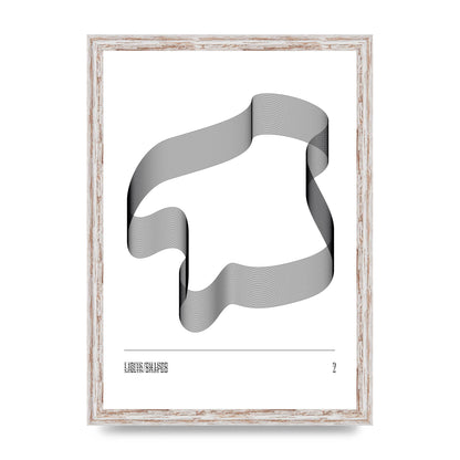 Liquid Shapes Two Printed Poster - A3 framed