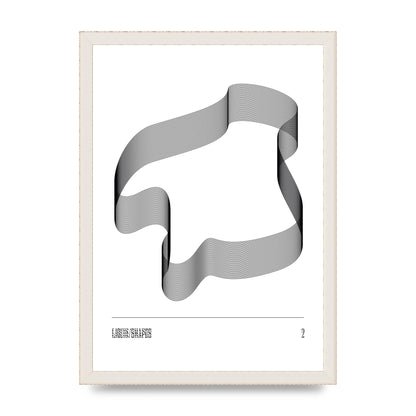 Liquid Shapes Two Printed Poster - A3 framed