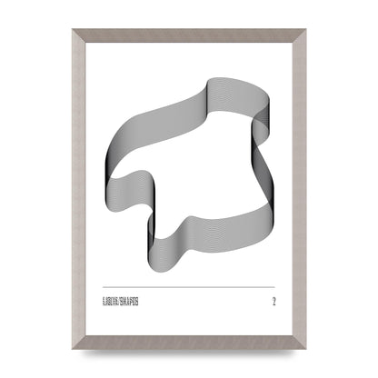 Liquid Shapes Two Printed Poster - A3 framed
