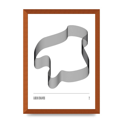 Liquid Shapes Two Printed Poster - A3 framed