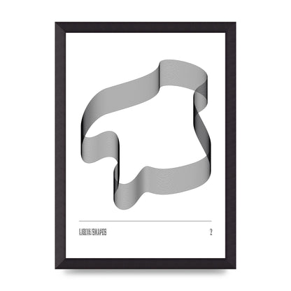 Liquid Shapes Two Printed Poster - A3 framed