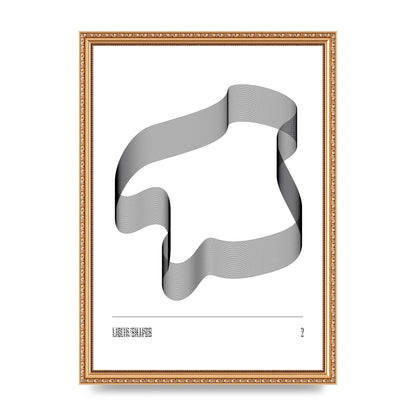 Liquid Shapes Two Printed Poster - A3 framed