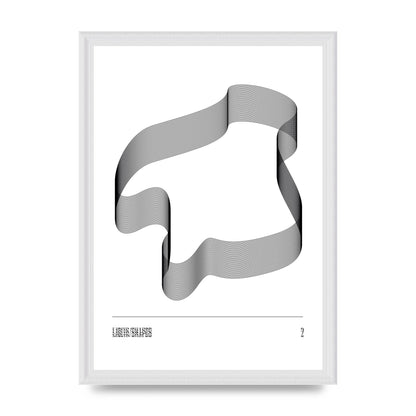 Liquid Shapes Two Printed Poster - A3 framed