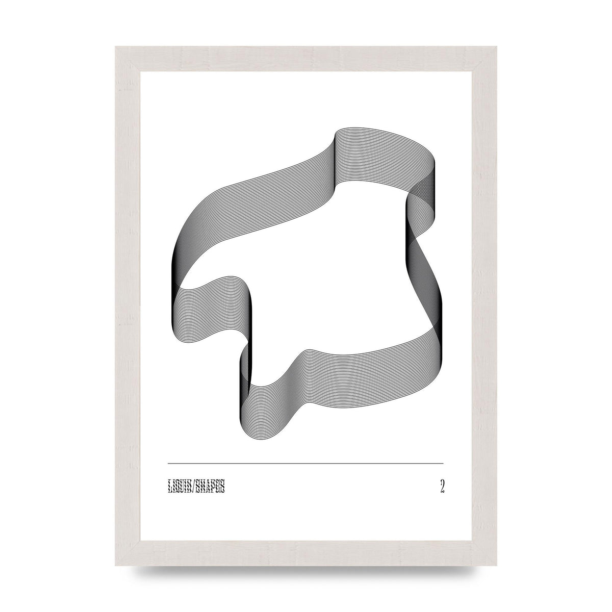 Liquid Shapes Two Printed Poster - A4 framed