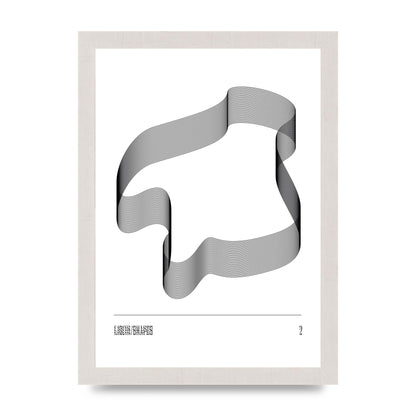 Liquid Shapes Two Printed Poster - A4 framed
