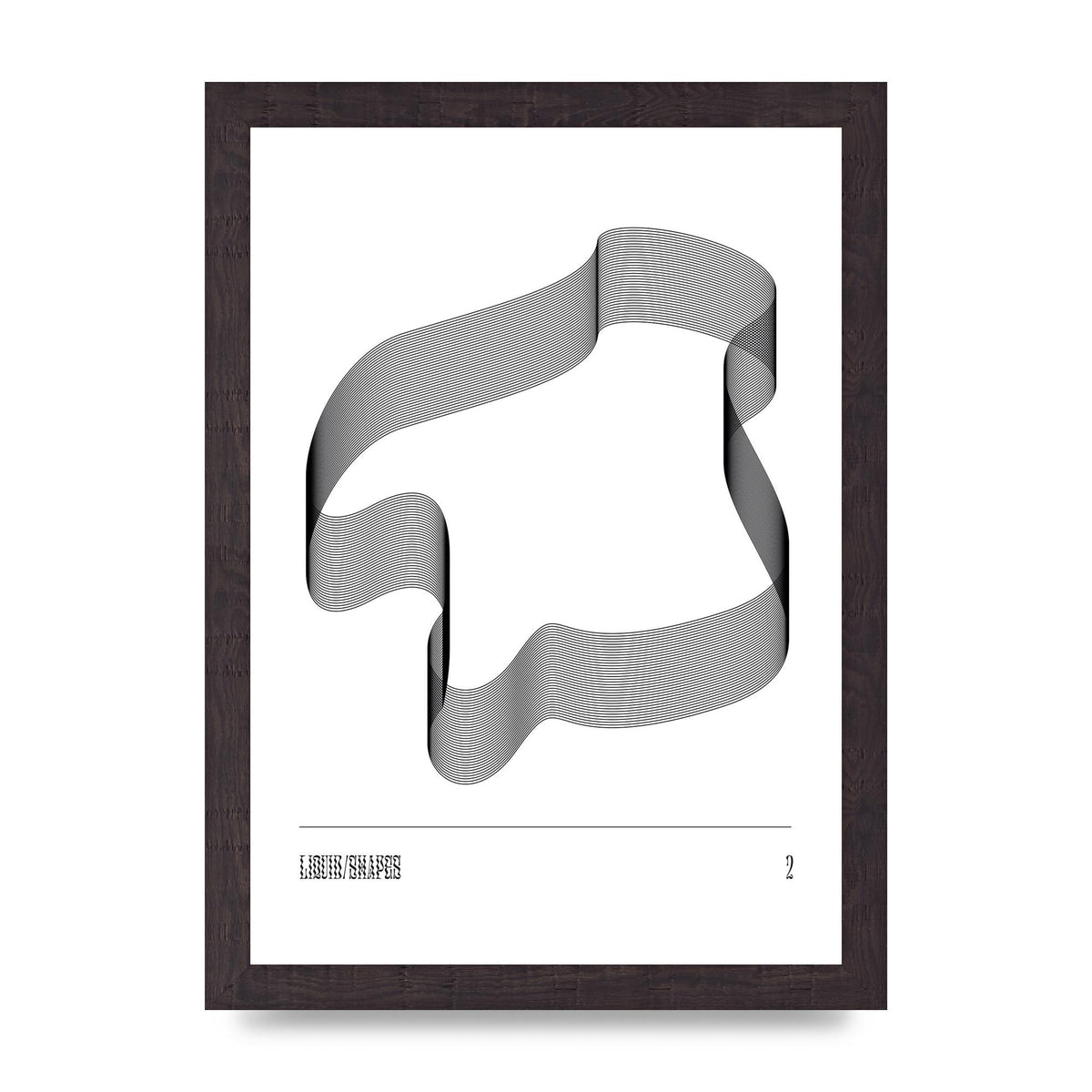 Liquid Shapes Two Printed Poster - A4 framed