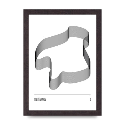 Liquid Shapes Two Printed Poster - A4 framed