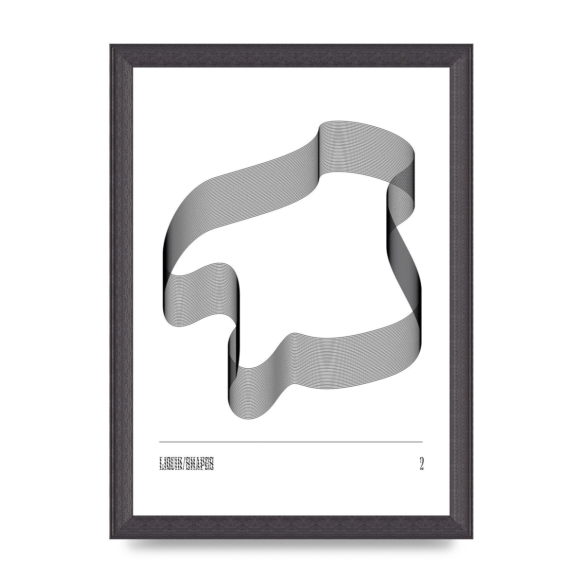 Liquid Shapes Two Printed Poster - A4 framed