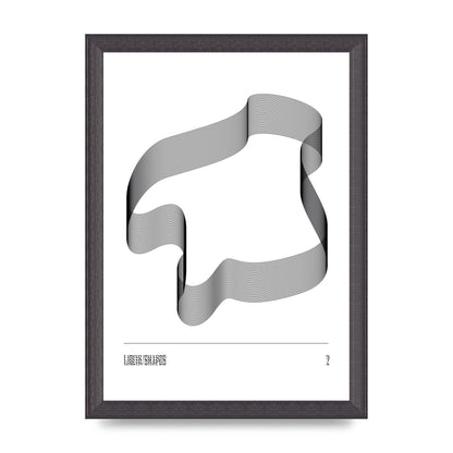 Liquid Shapes Two Printed Poster - A4 framed