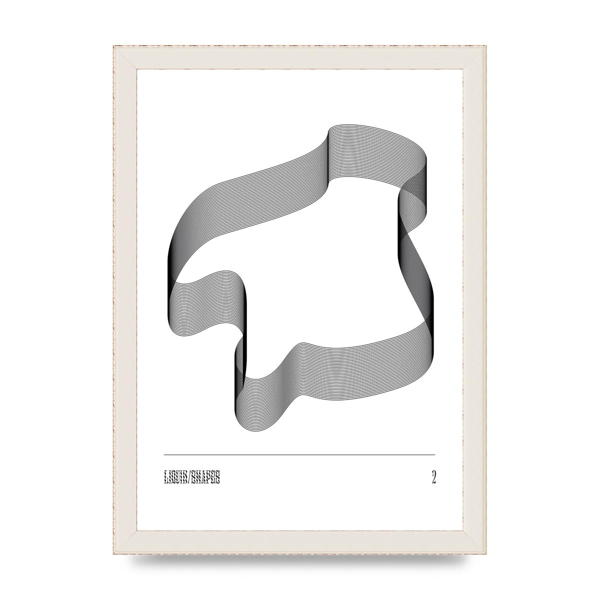 Liquid Shapes Two Printed Poster - A4 framed