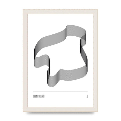 Liquid Shapes Two Printed Poster - A4 framed