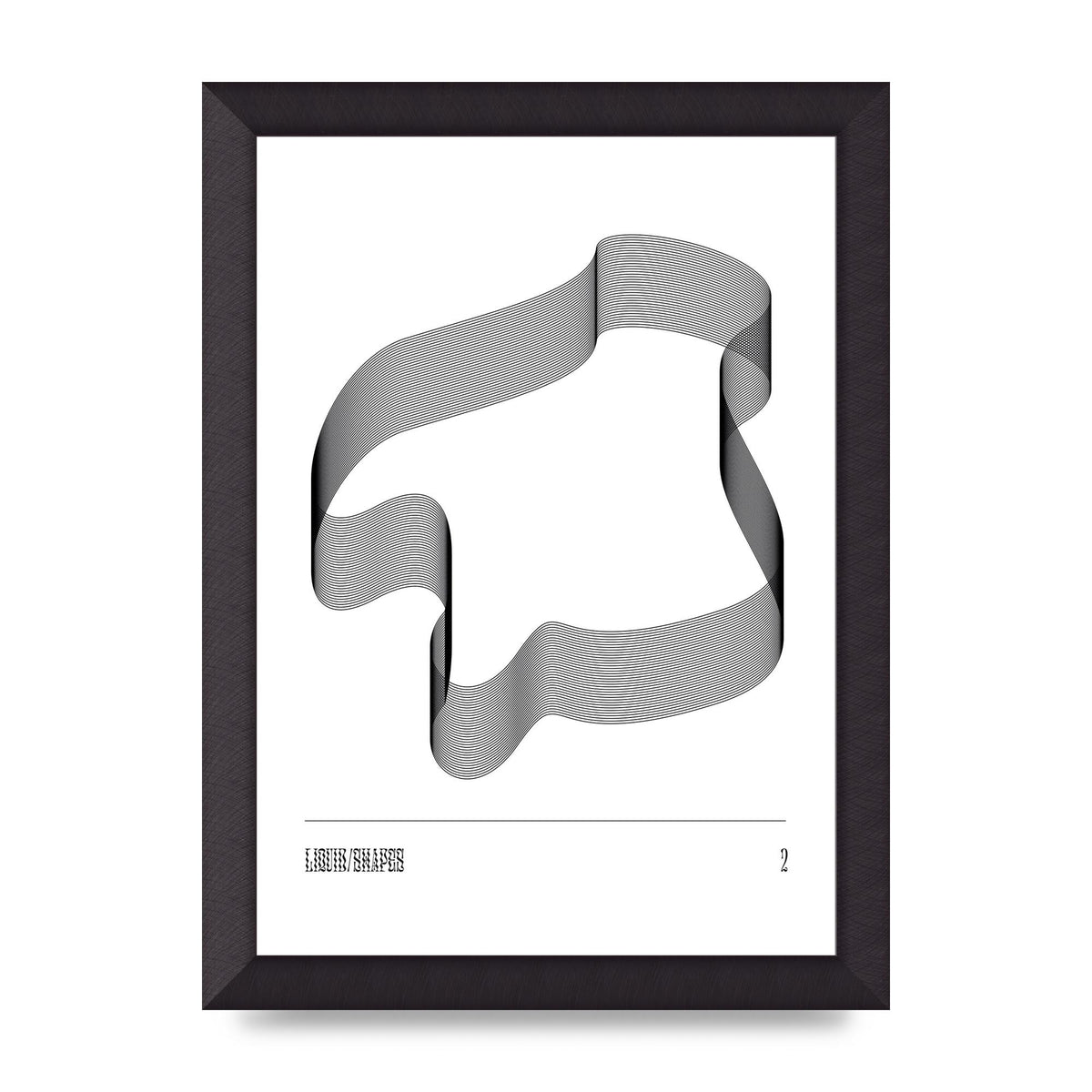 Liquid Shapes Two Printed Poster - A4 framed