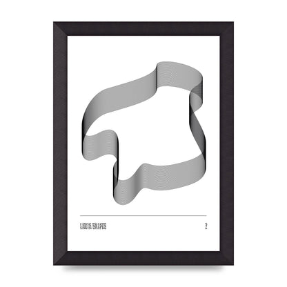 Liquid Shapes Two Printed Poster - A4 framed