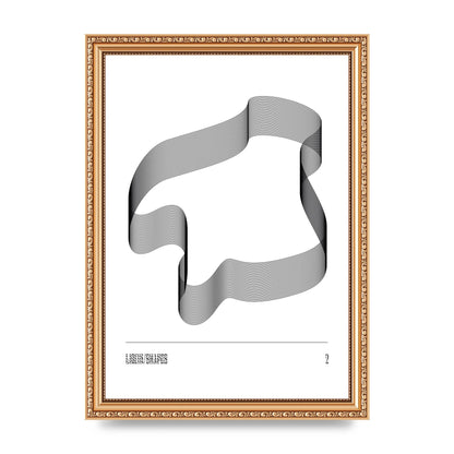 Liquid Shapes Two Printed Poster - A4 framed