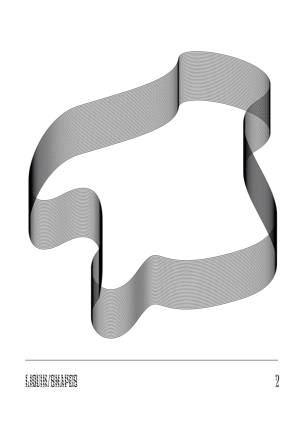 Liquid Shapes Two Printed Poster - detail