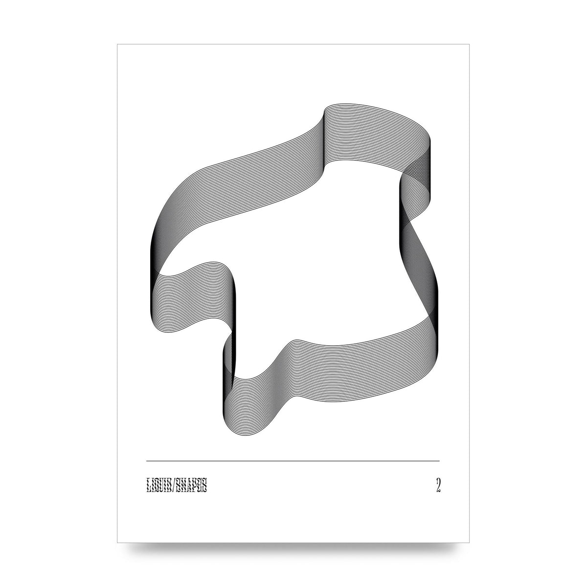 Liquid Shapes Two Printed Poster - unframed print
