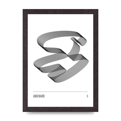 Liquid Shapes Five Printed Poster - A4 framed