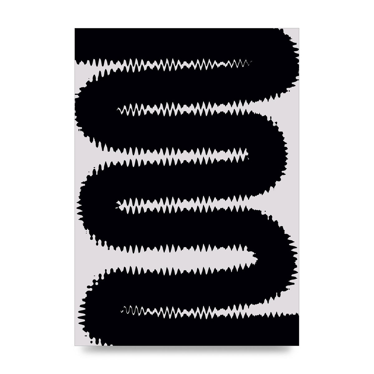 Abstract Ripple Black Line Wall Art - unframed print
