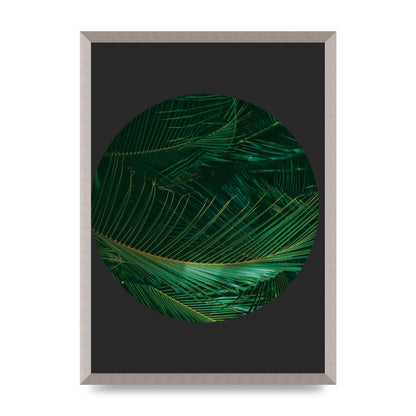 Black Back Green Plant Disc Series Seven Art For The Home - A2 framed