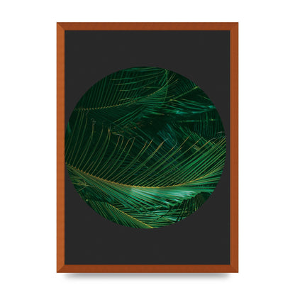 Black Back Green Plant Disc Series Seven Art For The Home - A2 framed