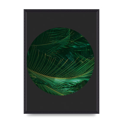 Black Back Green Plant Disc Series Seven Art For The Home - A2 framed