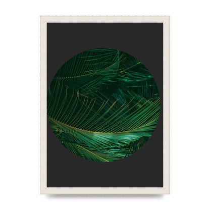 Black Back Green Plant Disc Series Seven Art For The Home - A3 framed