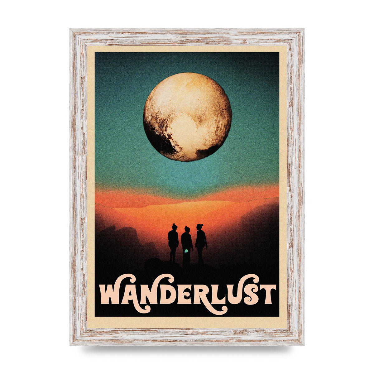 Wanderlust Wall Art - A4 framed