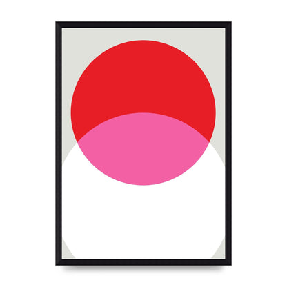 Abstract Rgb Shape One Printed Poster - A3 framed