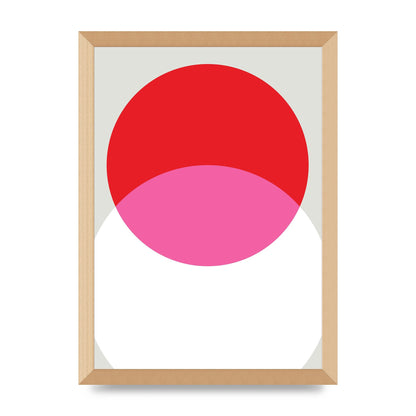 Abstract Rgb Shape One Printed Poster - A3 framed
