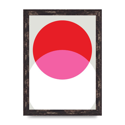 Abstract Rgb Shape One Printed Poster - A4 framed
