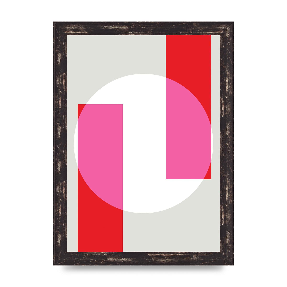 Abstract Rgb Shape Three Art For The Home - A4 framed