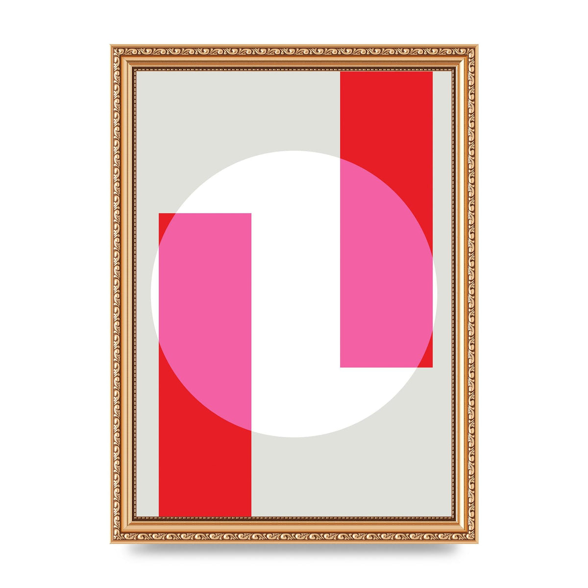 Abstract Rgb Shape Three Art For The Home - A4 framed