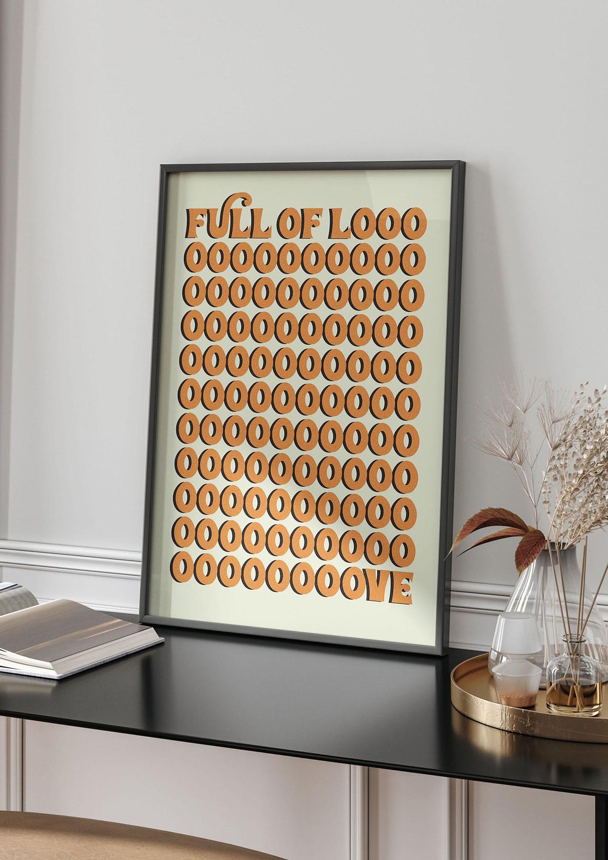 Full Of Looooove Orange" Printed Poster - living room 4