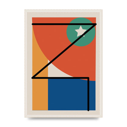 Abstract Bold Shape One Art For The Home - A2 framed