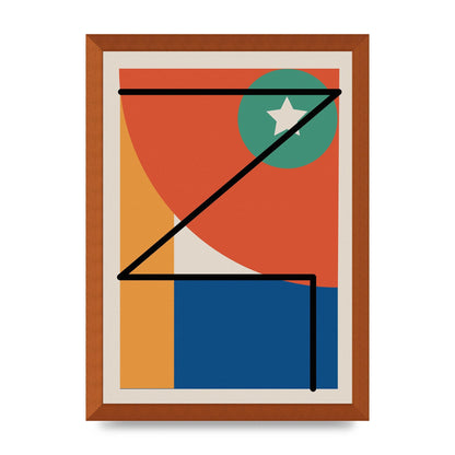 Abstract Bold Shape One Art For The Home - A3 framed